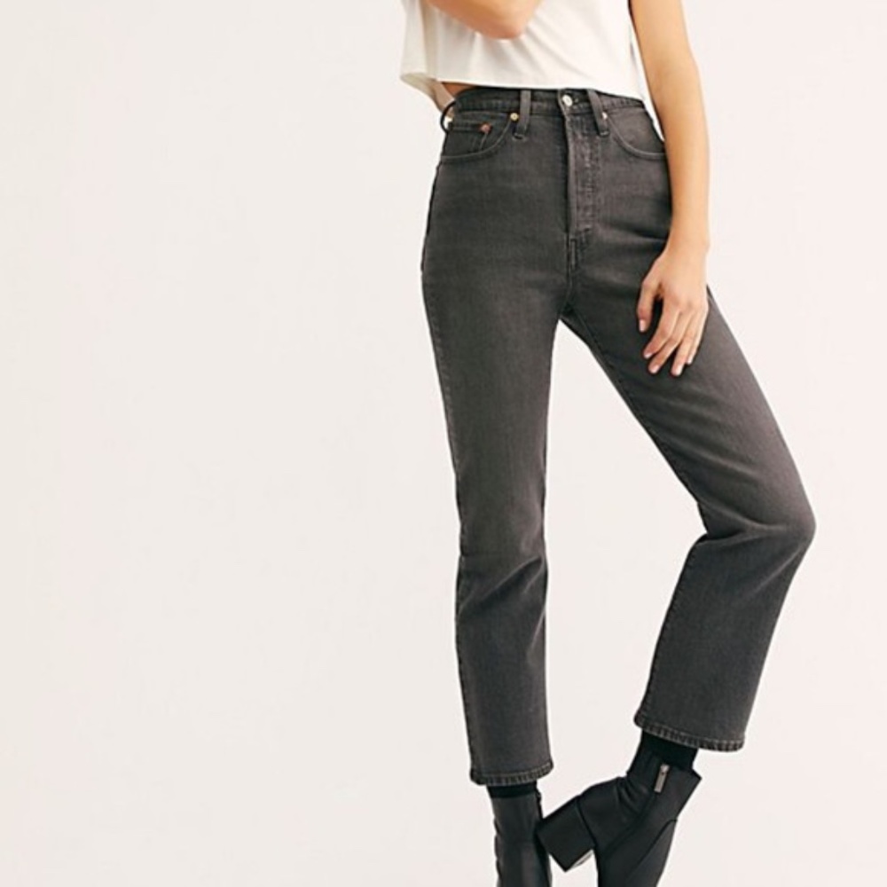 Levi’s Ribcage Straight Jeans Washed Black